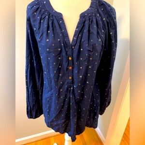 Crown & Ivy navy sparkled tunic, size 2XL